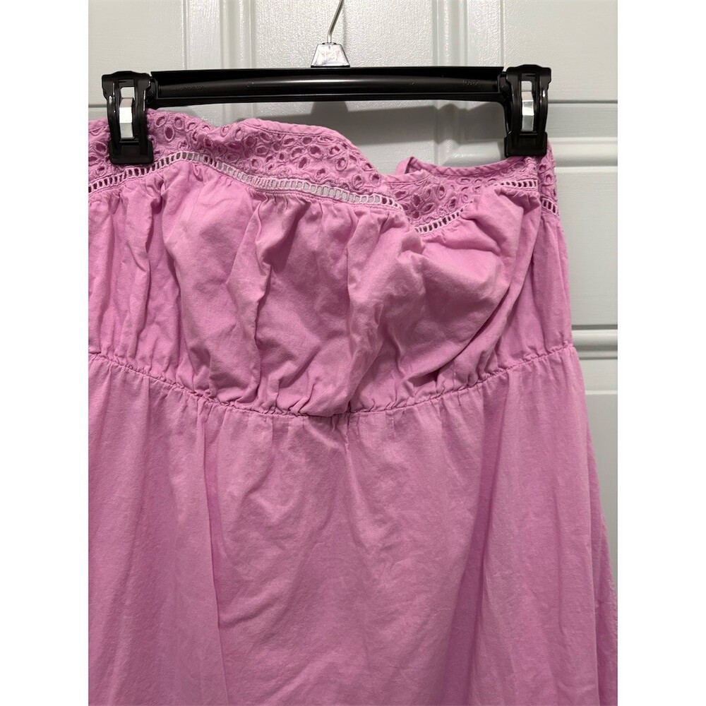 J.Crew Dress Womens Size S Pink Eyelet Maxi Sweetheart Sleeveless - Picture 2 of 6
